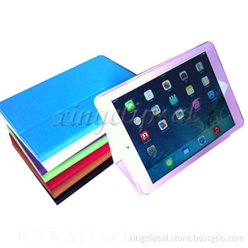 2015 High quality leather case, colorful clear stand leather case, ultra slim leather case with stand for ipad mini